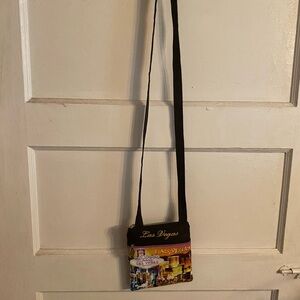 Small Crossbody Las Vegas Canvas Purse Money And Coin Pouch